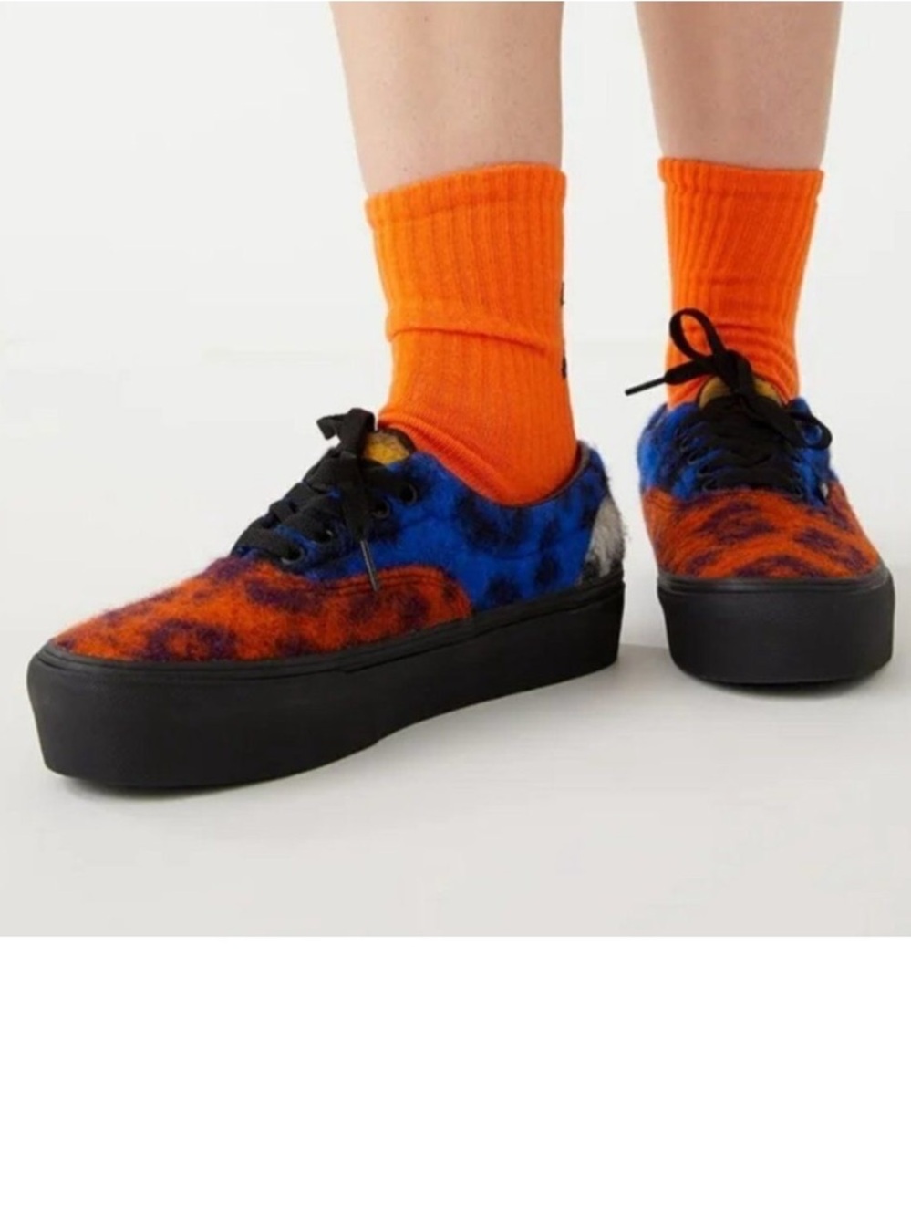 NWT VANS Era Platform Mix Leopard Fuzzy Sneakers 6.5
